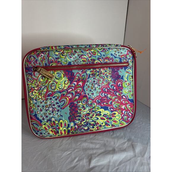 Lilly Pulitzer Laptop iPad Business School Tech Case Sleeve 9" x 12" Pink Floral - Picture 6 of 8